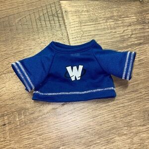 Webkinz Blue Shirt (Jersey) #1 Silver Accents Ganz Pets